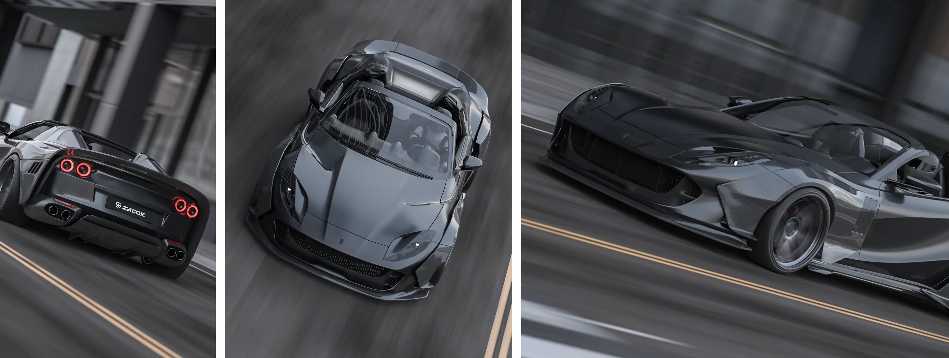 ZACOE Ferrari 812 GTS widebody carbon aero kit real car scene2