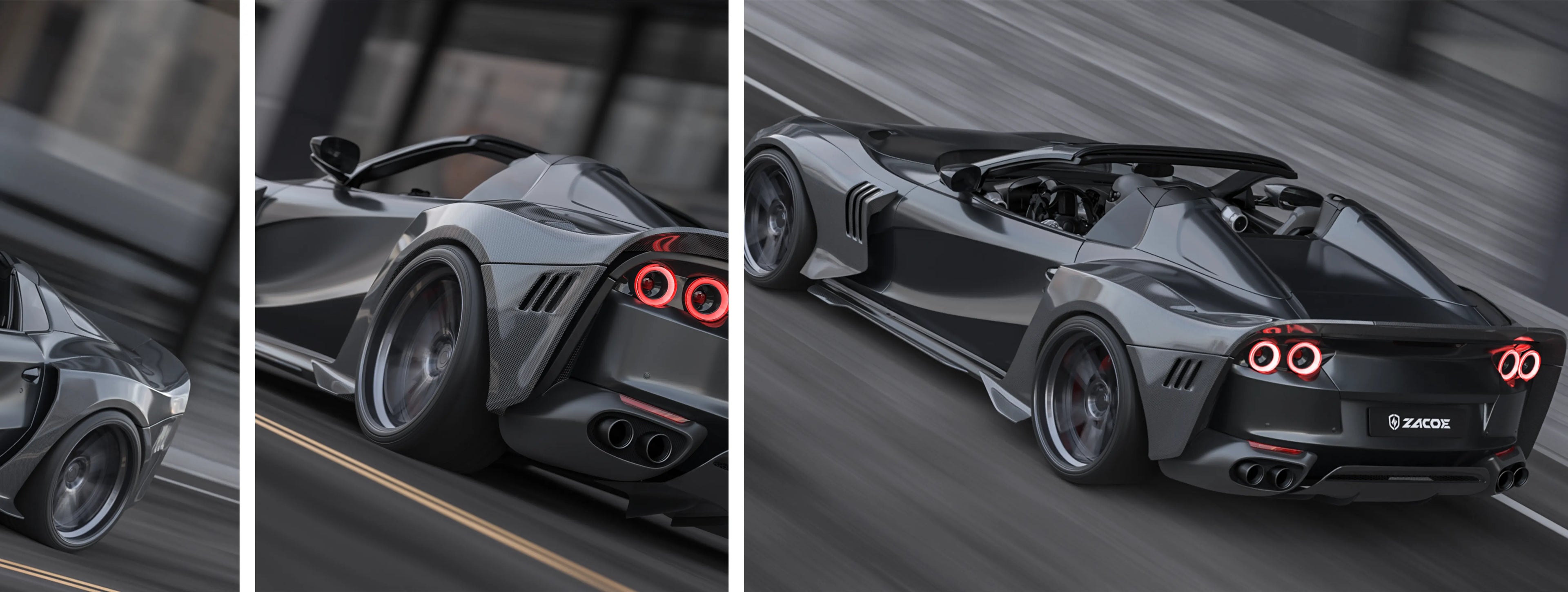 ZACOE Ferrari 812 GTS widebody carbon aero kit real car scene3