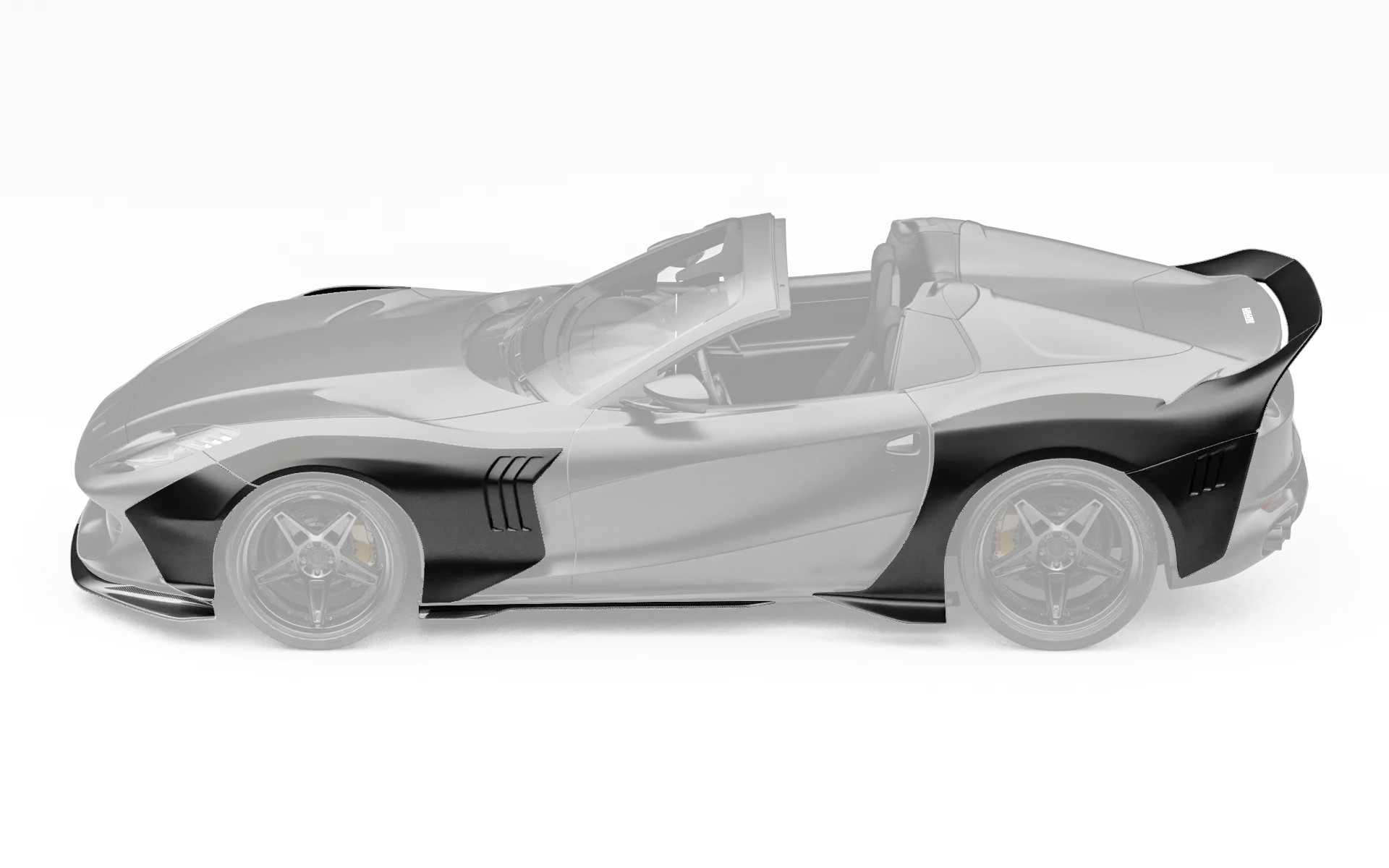 ZACOE Ferrari 812 GTS widebody carbon aero kit side profile