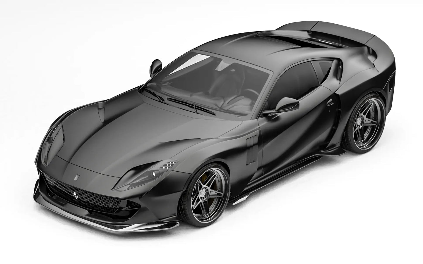 ZACOE Ferrari 812 Superfast widebody carbon aero kit front three quarter view