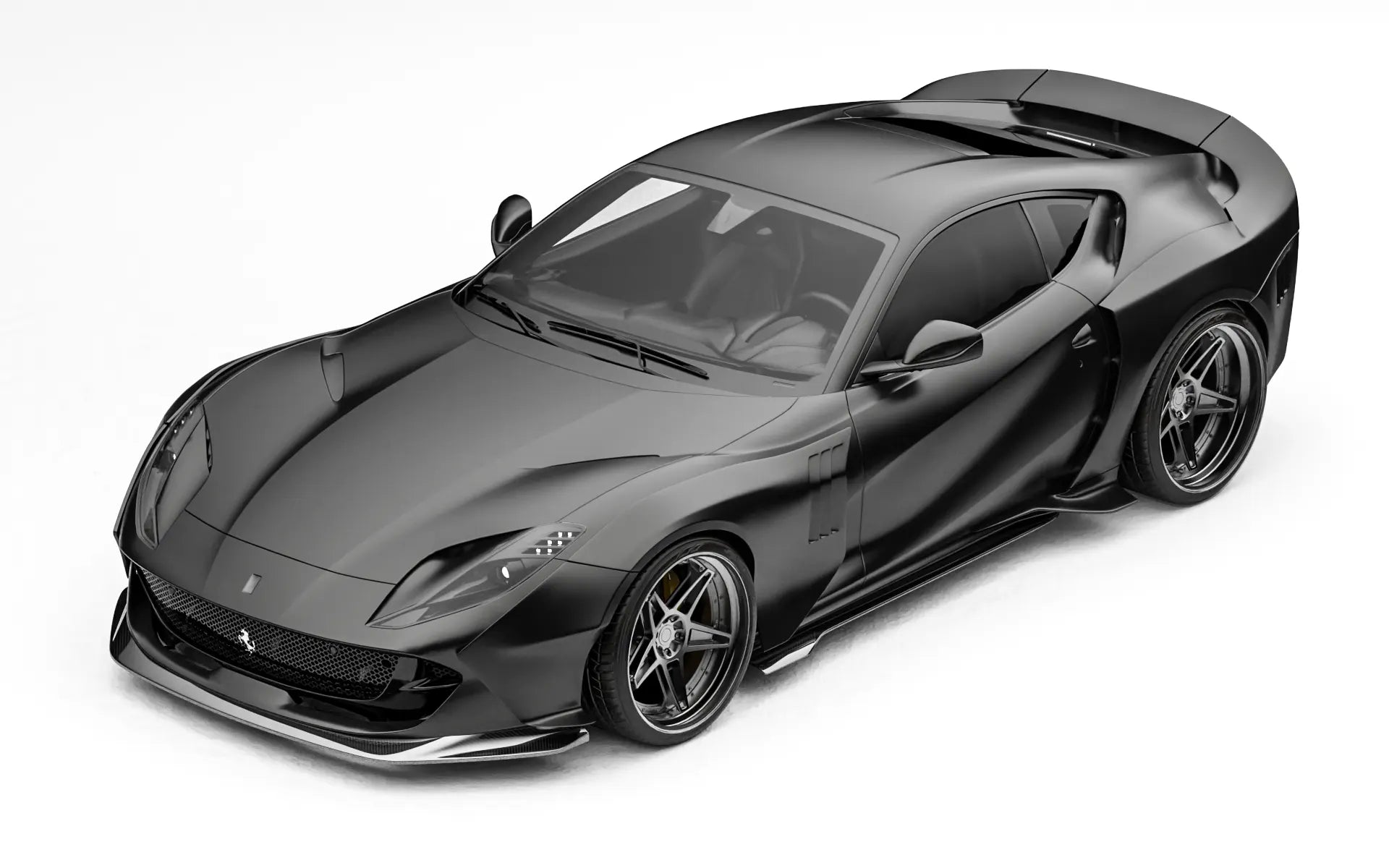 ZACOE Ferrari 812 Superfast widebody carbon aero kit front three quarter view