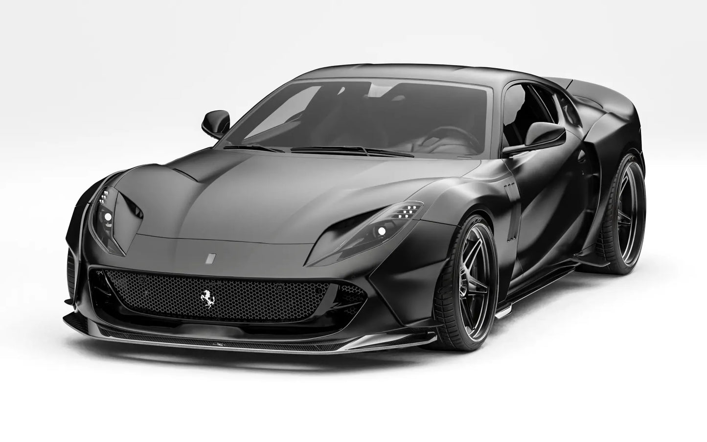 ZACOE Ferrari 812 Superfast widebody carbon aero kit front three quarter view