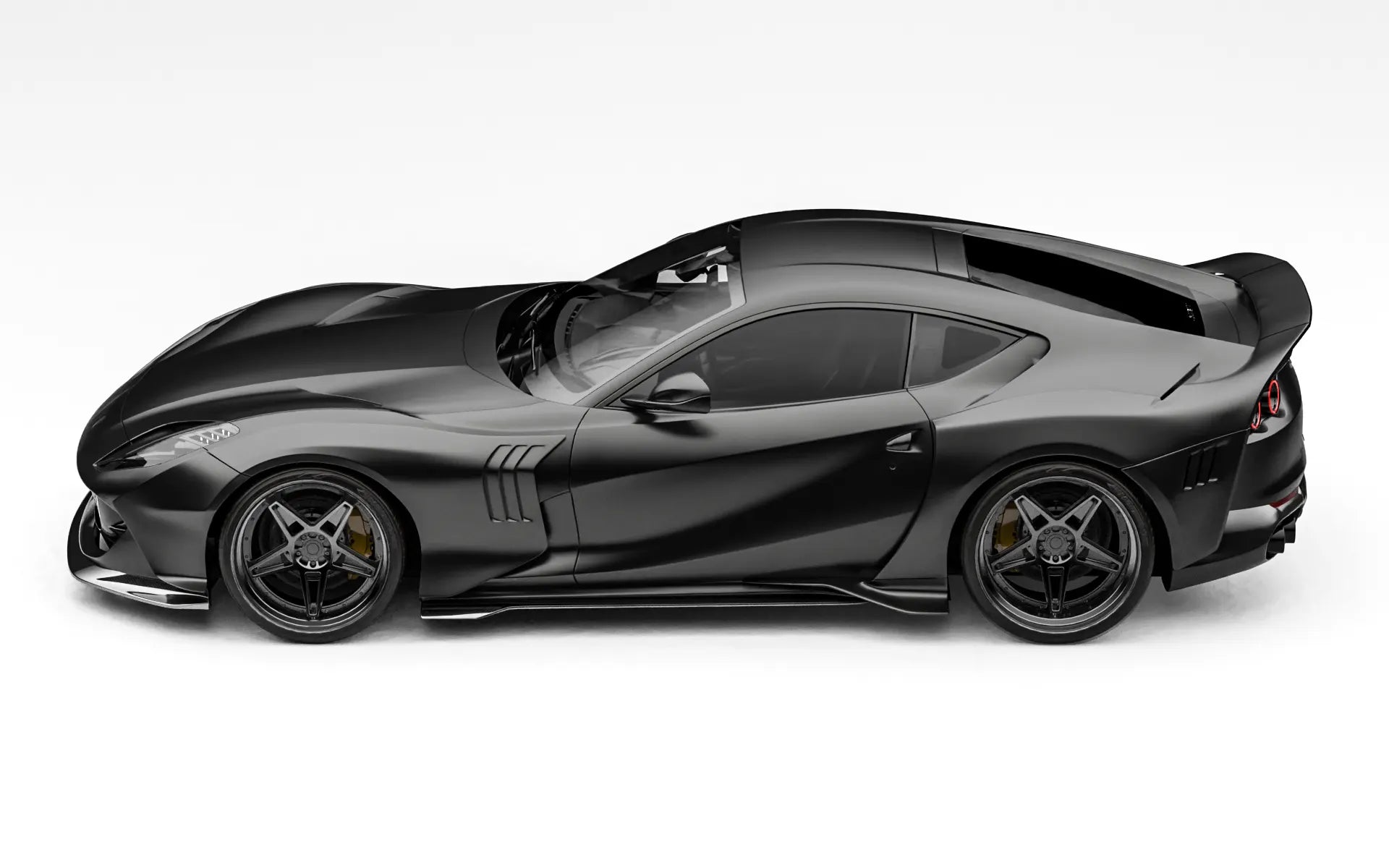 ZACOE Ferrari 812 Superfast widebody carbon aero kit side profile