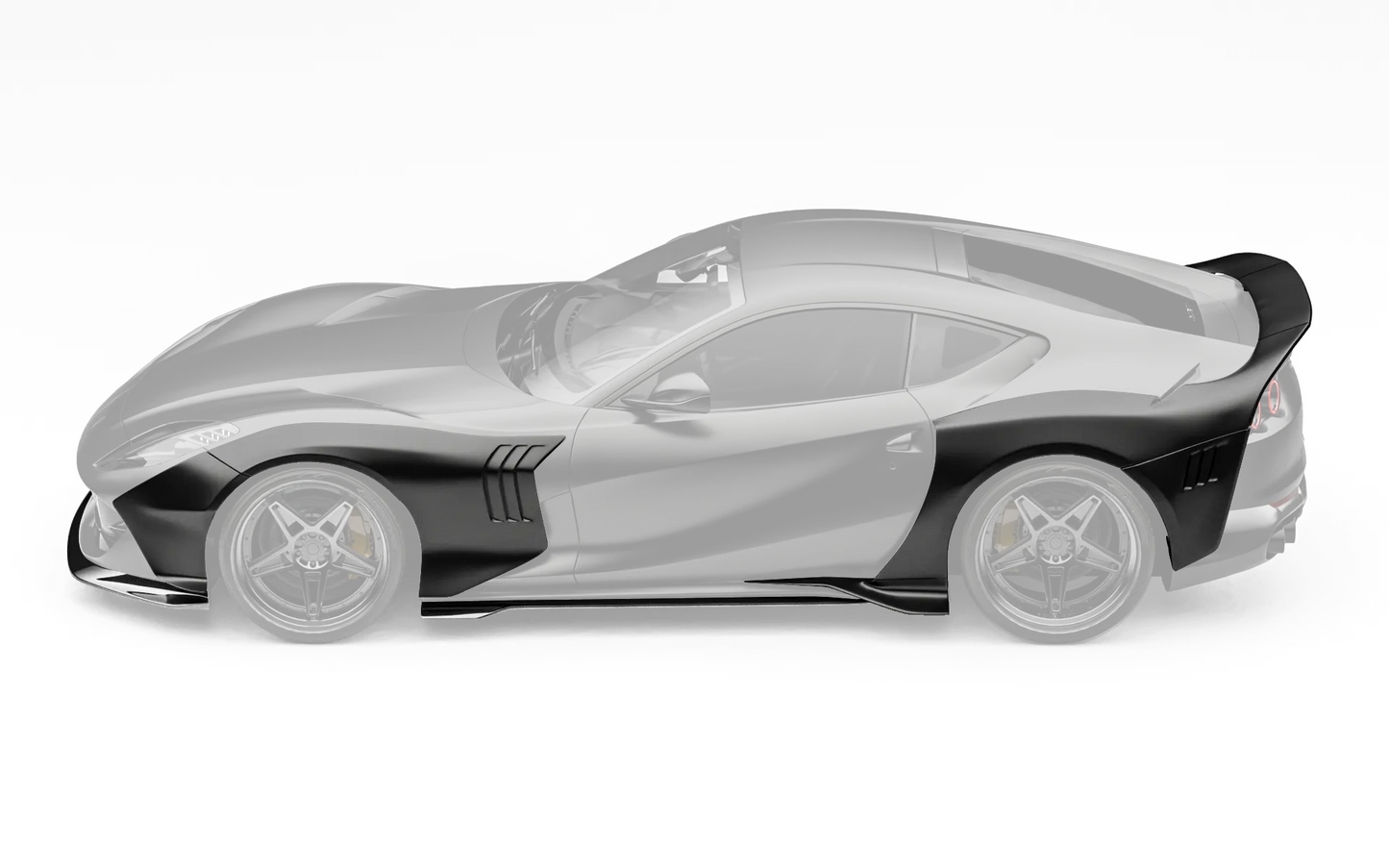 ZACOE Ferrari 812 Superfast widebody carbon aero kit side profile