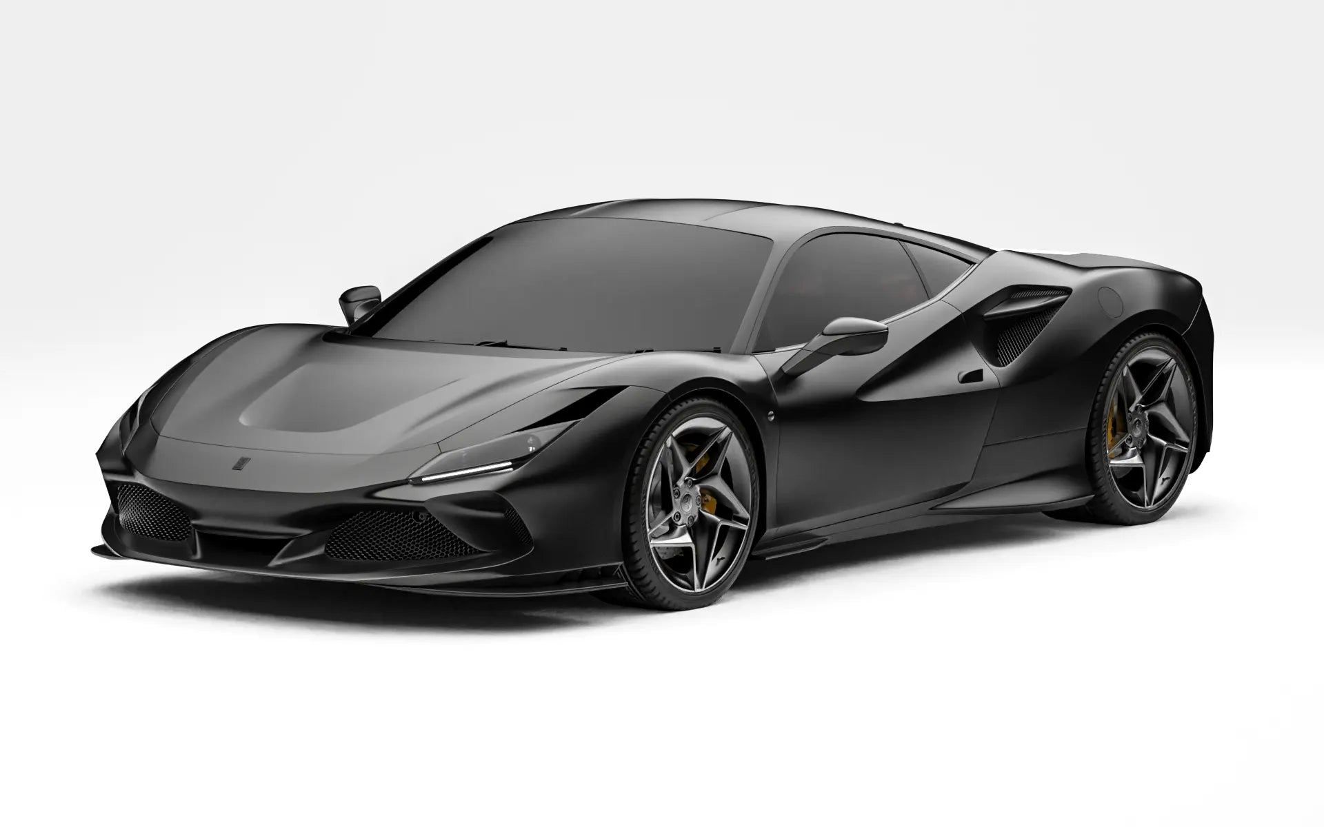 Ferrari F8 Tributo stock front three quarter view