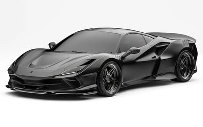 ZACOE Ferrari F8 Tributo widebody carbon fiber kit front three quarter view