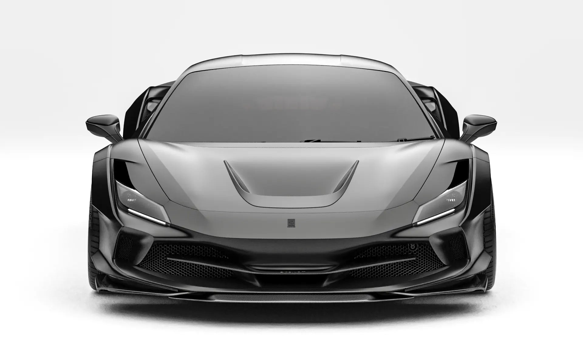 ZACOE Ferrari F8 Tributo widebody carbon fiber kit front view