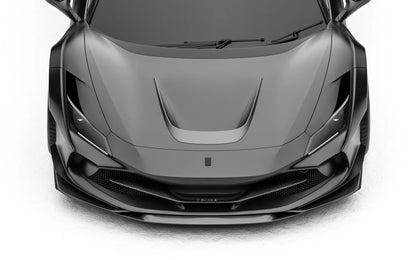 ZACOE Ferrari F8 Tributo carbon fiber front splitter detail