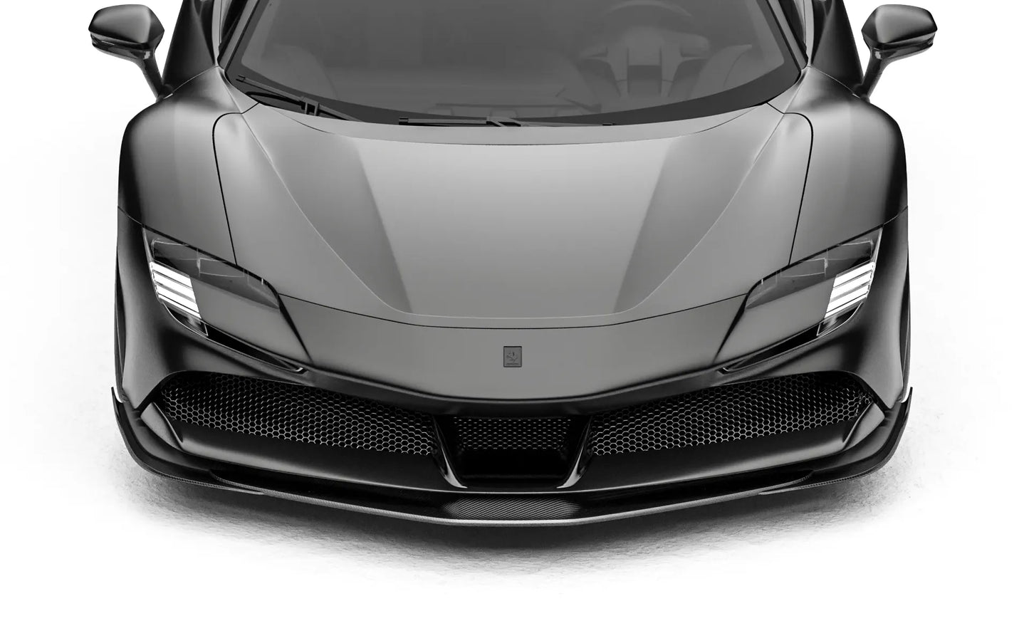 ZACOE Ferrari SF90 Stradale carbon fiber front splitter detail