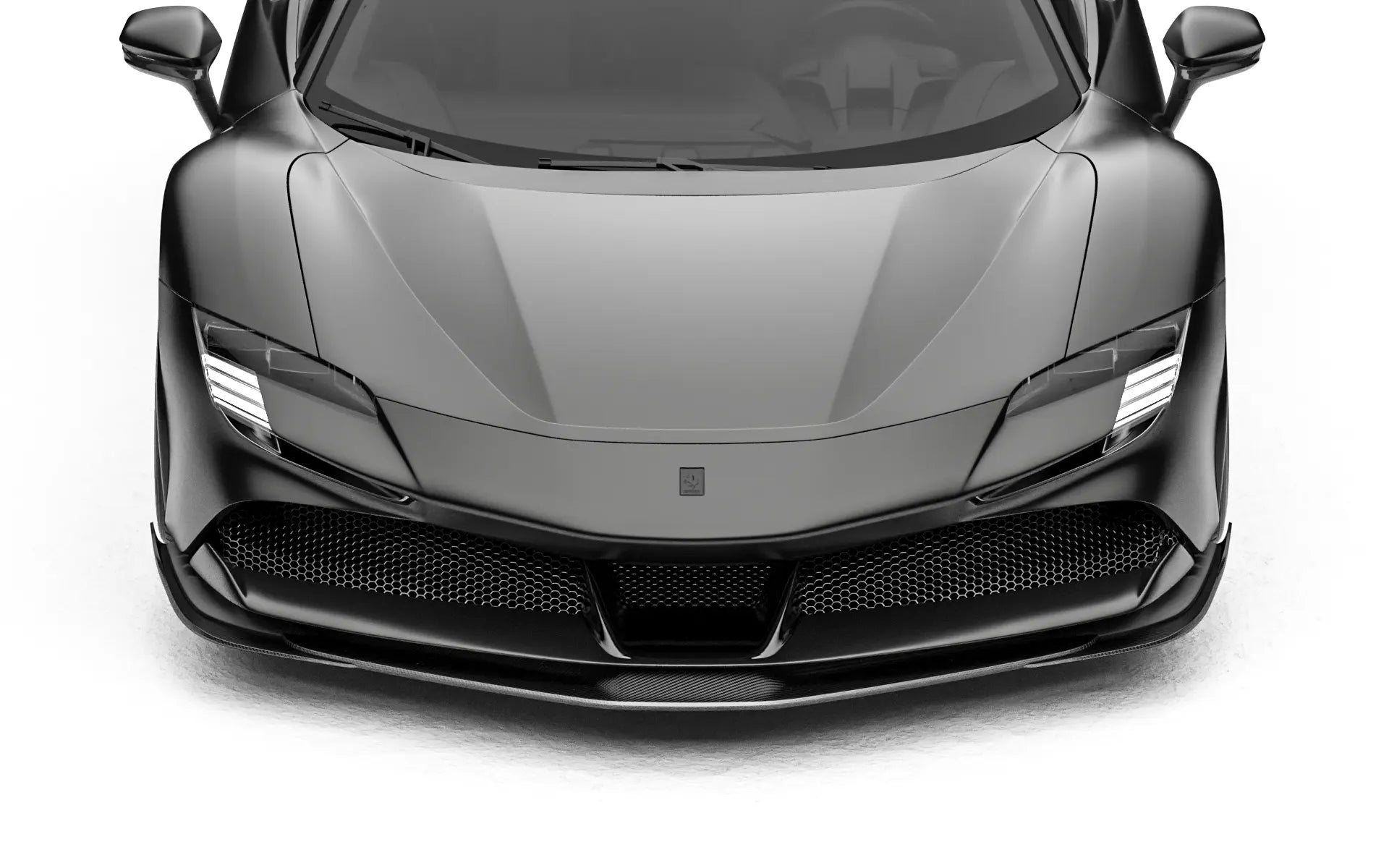 ZACOE Ferrari SF90 Stradale carbon fiber front splitter detail