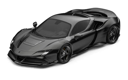 ZACOE Ferrari SF90 Stradale widebody carbon fiber kit front three quarter view