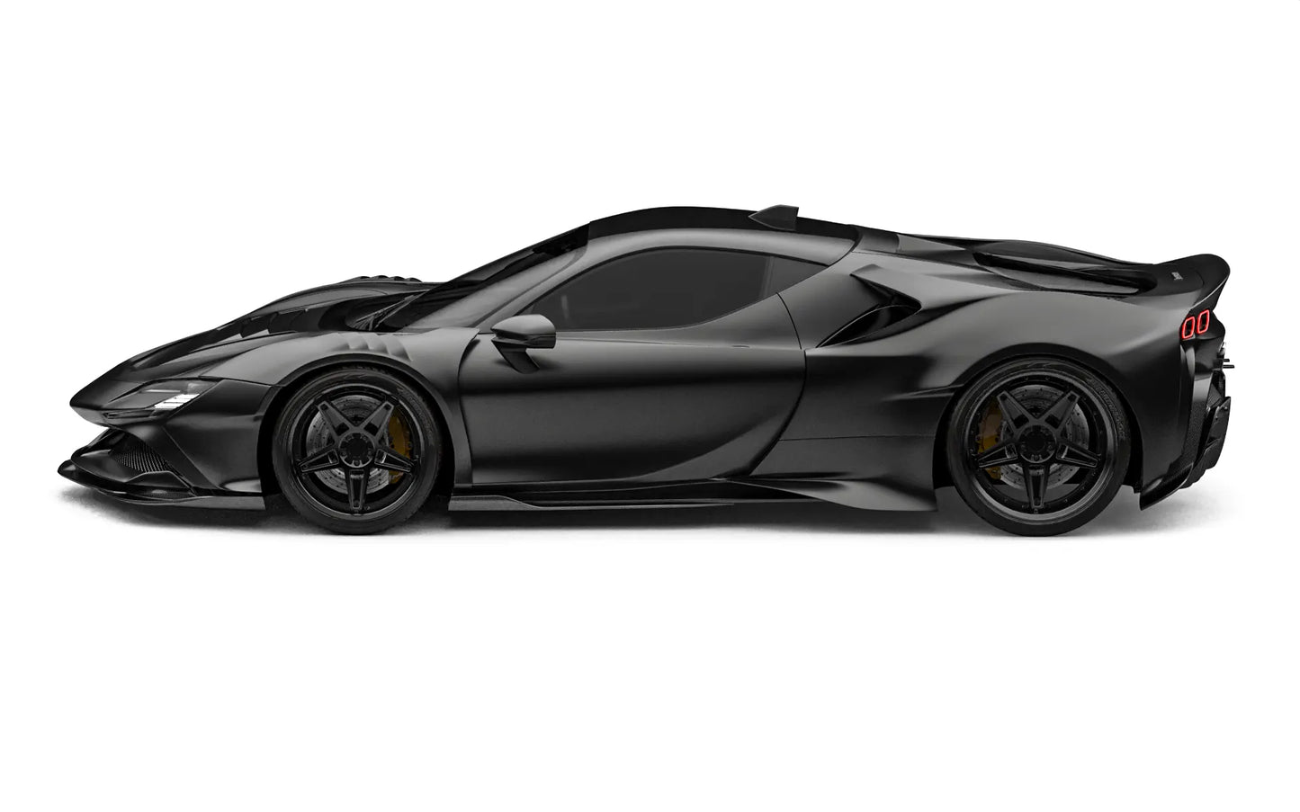 ZACOE Ferrari SF90 Stradale widebody carbon fiber kit side profile