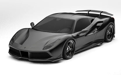 ZACOE Ferrari 488 GTB carbon fiber body kit front three quarter view
