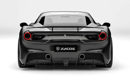 ZACOE Ferrari 488 GTB carbon fiber body kit rear view
