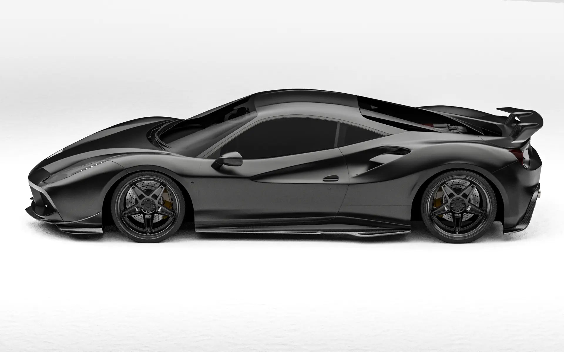 ZACOE Ferrari 488 GTB carbon fiber body kit side profile
