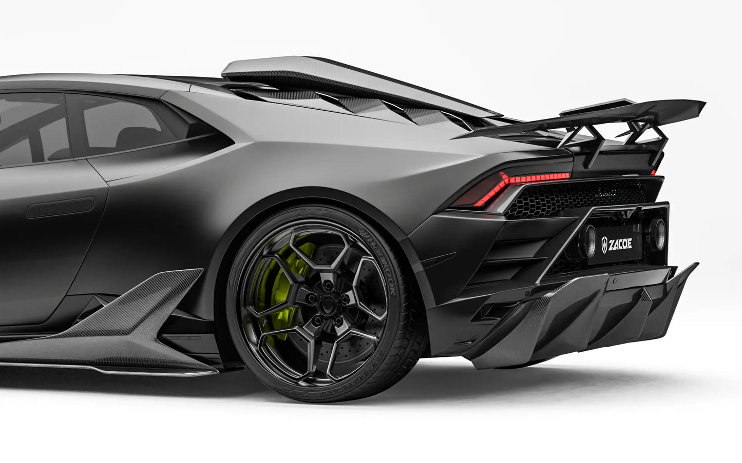 ZACOE Lamborghini Huracan EVO carbon fiber rear diffuser detail
