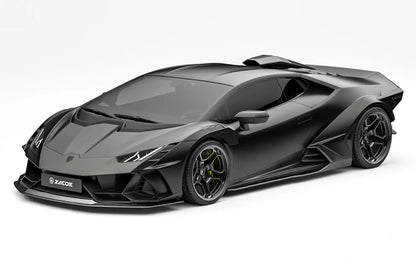ZACOE Lamborghini Huracan EVO widebody carbon fiber kit front three quarter view