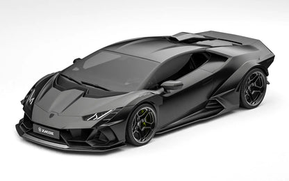 ZACOE Lamborghini Huracan EVO widebody carbon fiber kit front three quarter view