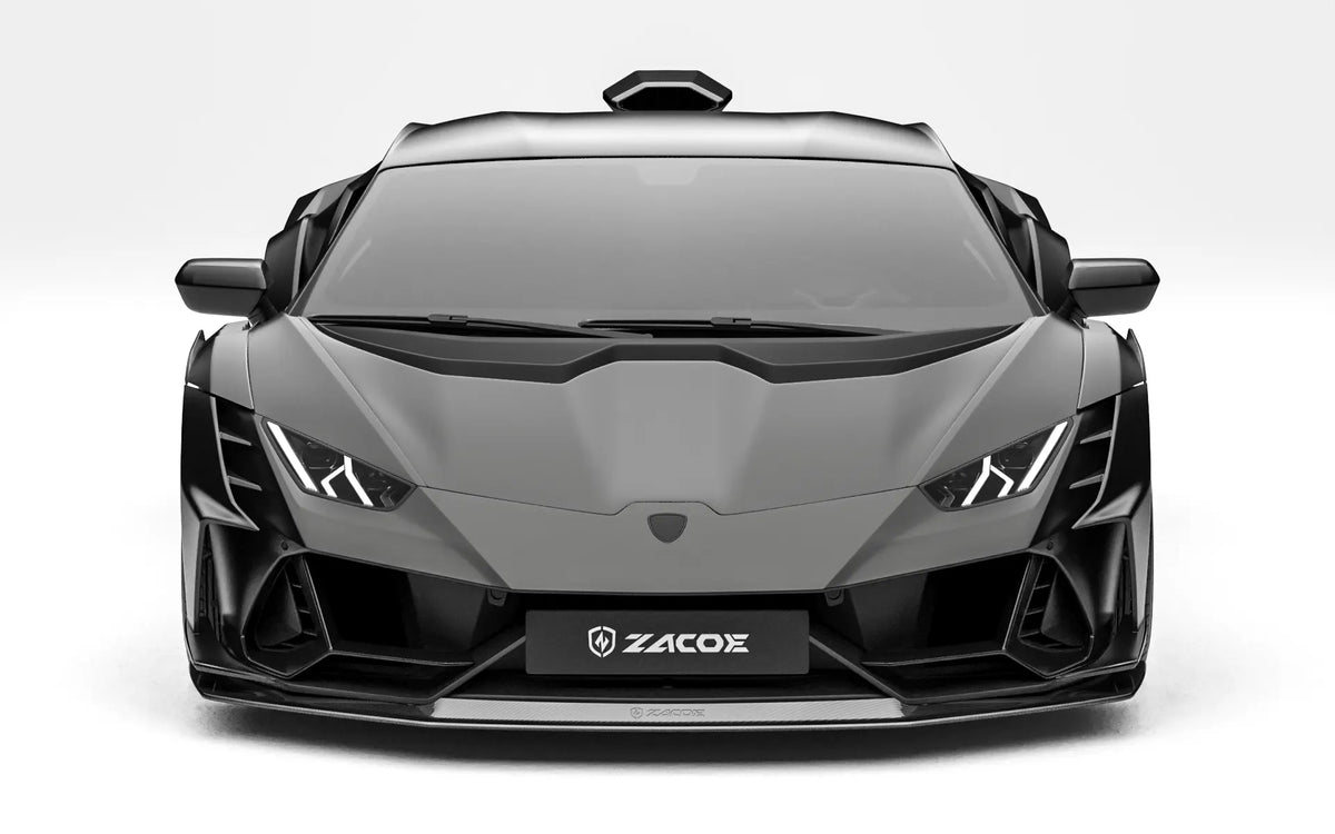 ZACOE Lamborghini Huracan EVO widebody carbon fiber kit front view