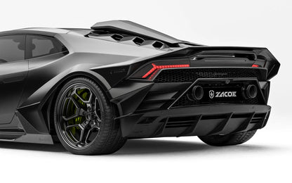ZACOE Lamborghini Huracan EVO carbon fiber rear diffuser detail