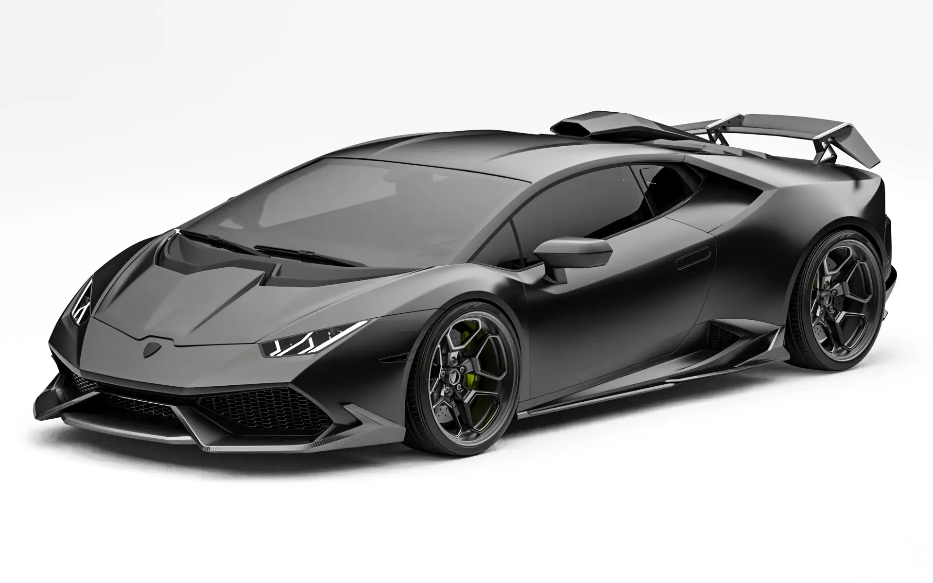 ZACOE Lamborghini Huracan LP610-4 carbon fiber body kit front three quarter view