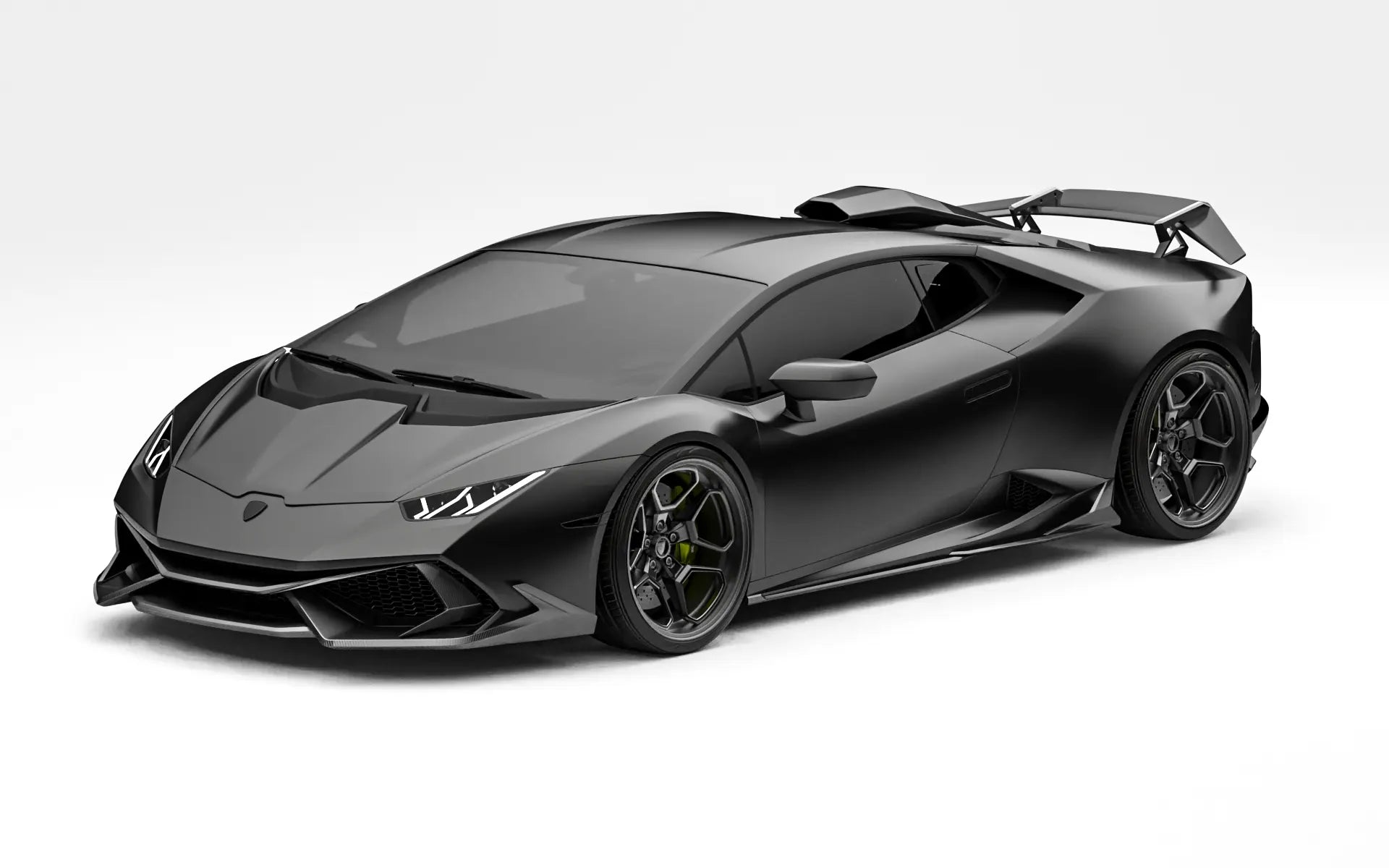 ZACOE Lamborghini Huracan LP610-4 carbon fiber body kit front three quarter view