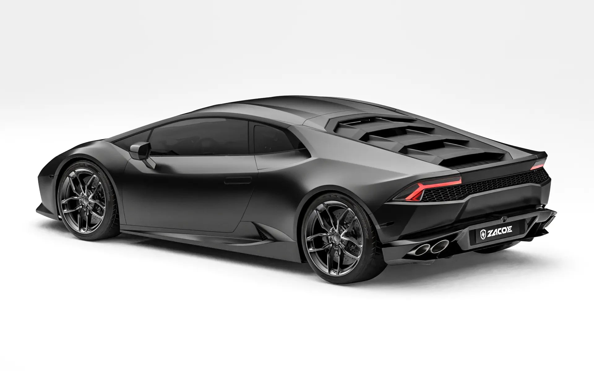 Lamborghini Huracan LP610-4 stock rear three quarter view