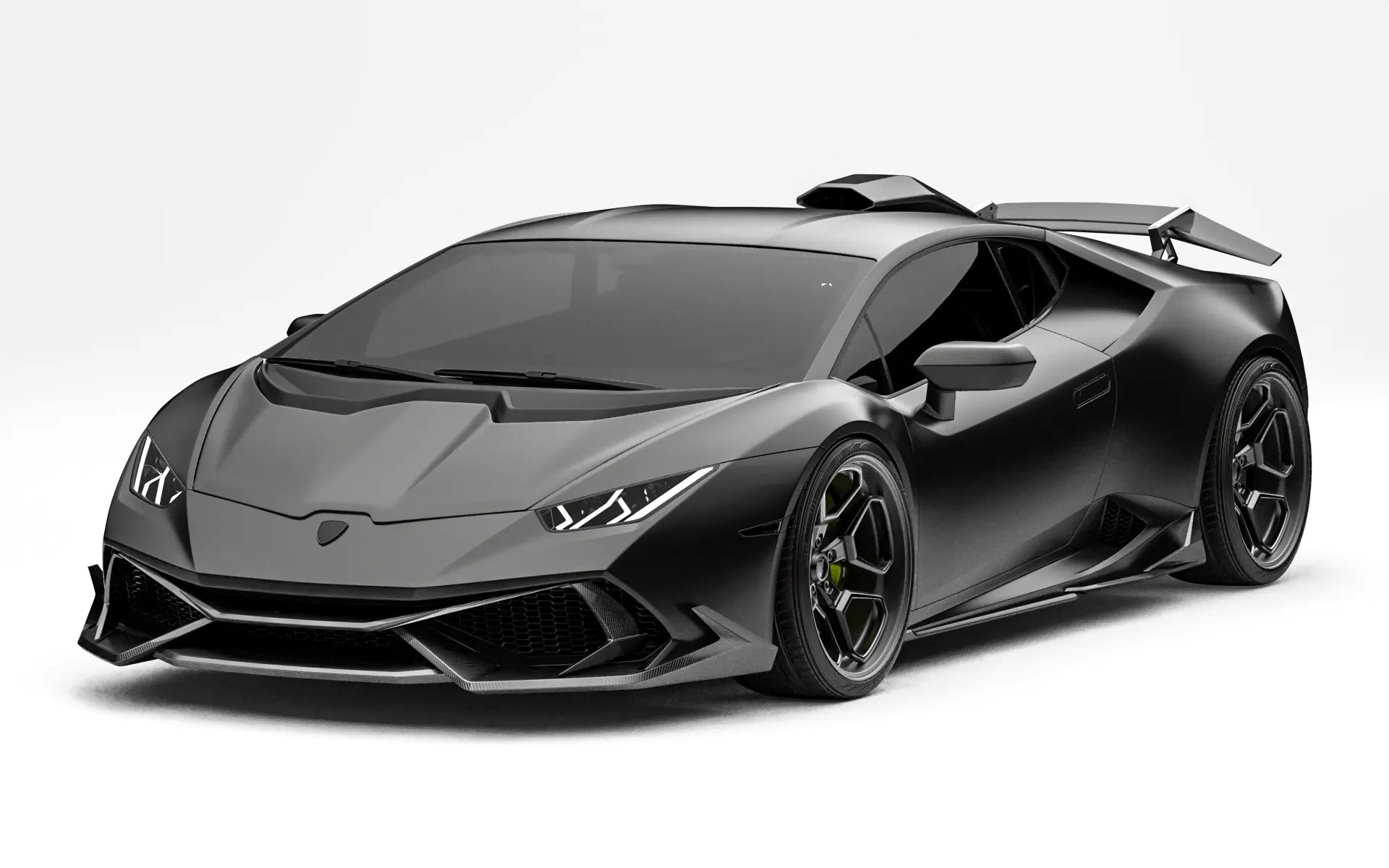 ZACOE Lamborghini Huracan LP610-4 carbon fiber body kit front three quarter view