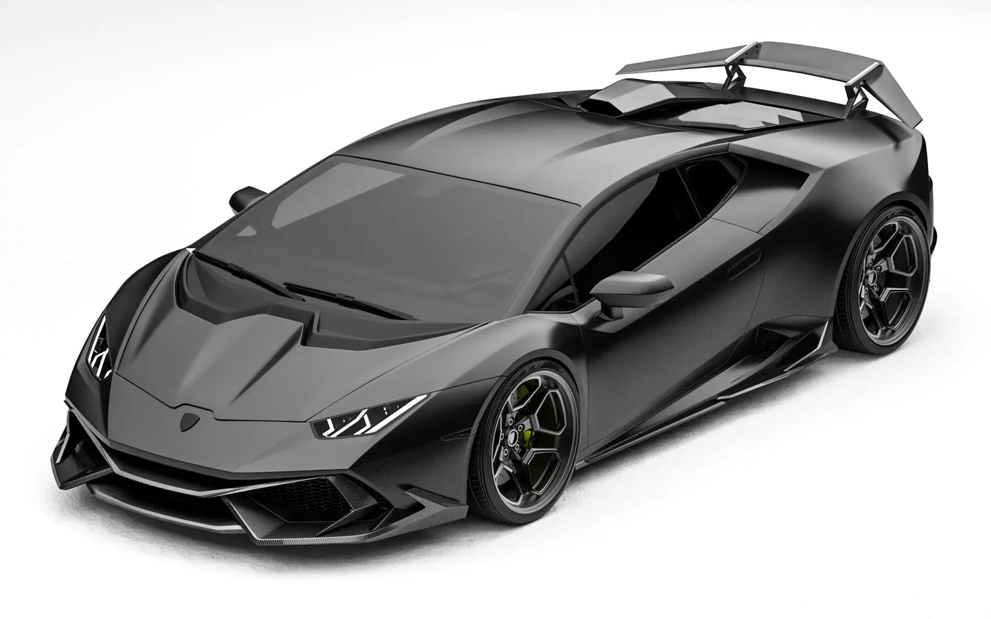 ZACOE Lamborghini Huracan LP610-4 carbon fiber body kit front three quarter view
