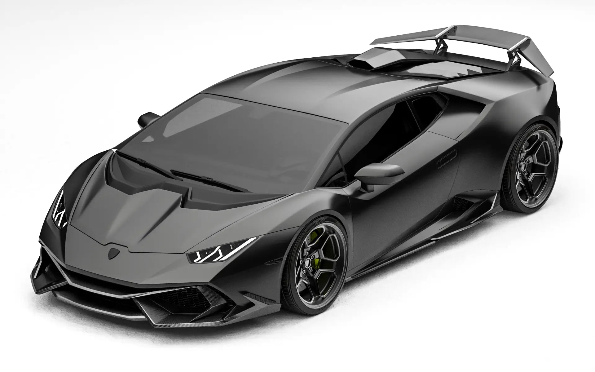ZACOE Lamborghini Huracan LP610-4 carbon fiber body kit front three quarter view