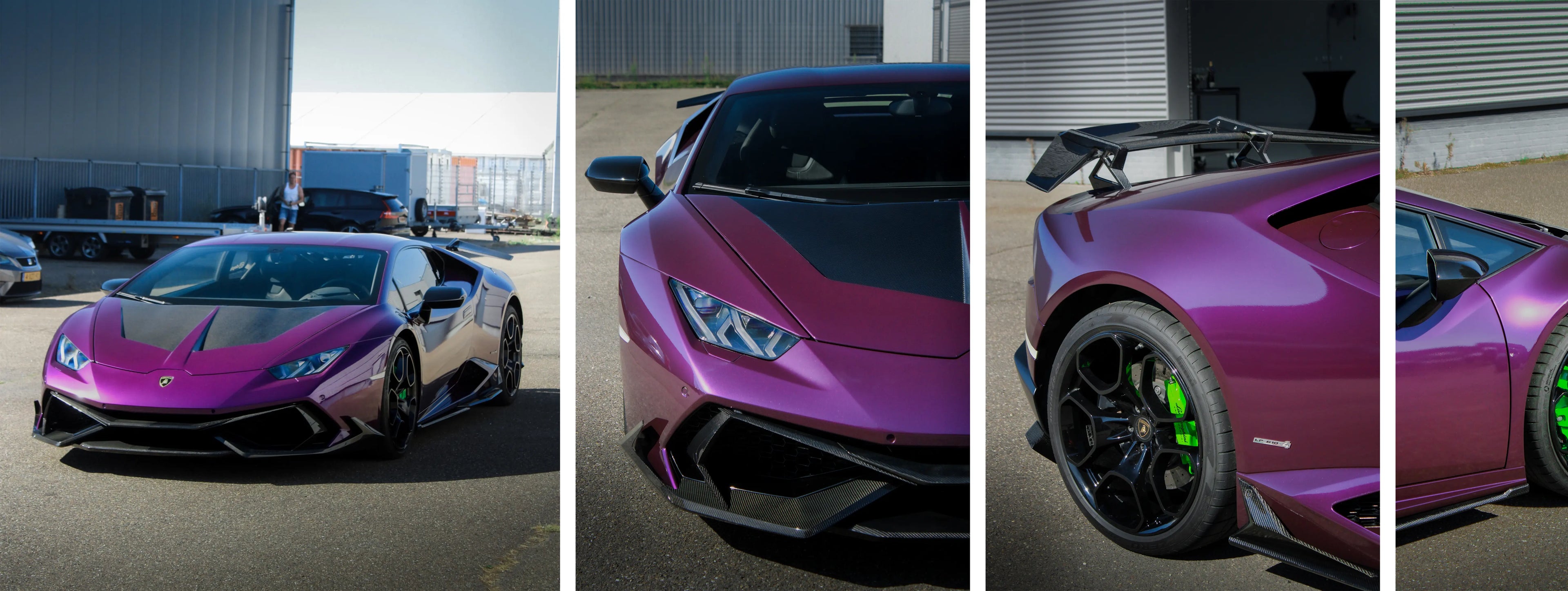 ZACOE Lamborghini Huracan LP610-4 carbon fiber body kit street scene 1