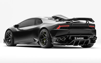 ZACOE Lamborghini Huracan LP610-4 carbon fiber body kit rear three quarter view