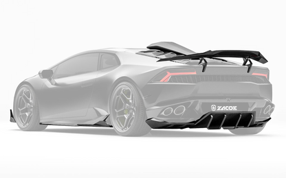 ZACOE Lamborghini Huracan LP610-4 carbon fiber body kit rear three quarter view