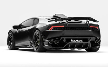 ZACOE Lamborghini Huracan LP610-4 carbon fiber body kit rear three quarter view