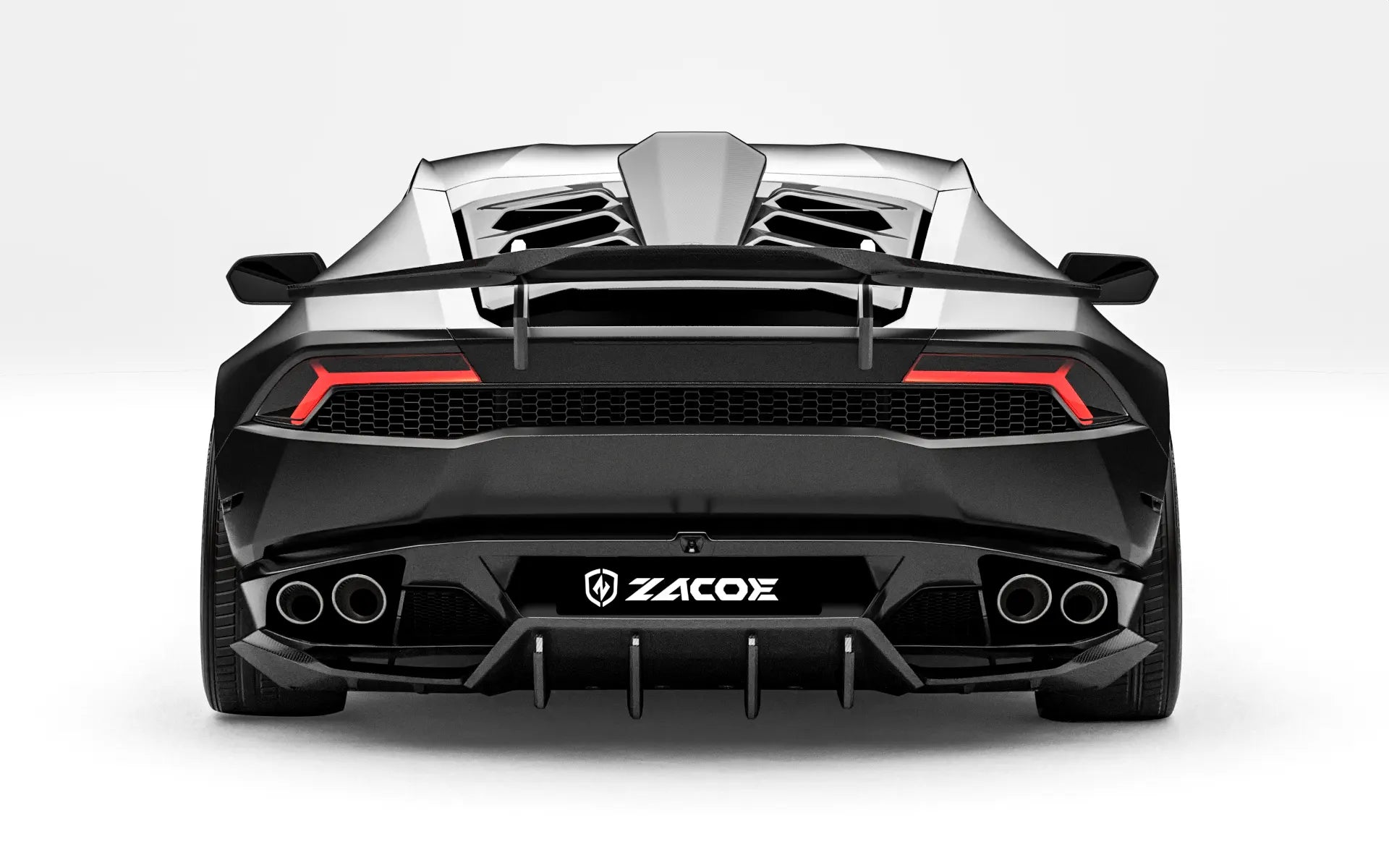 ZACOE Lamborghini Huracan LP610-4 carbon fiber body kit rear view