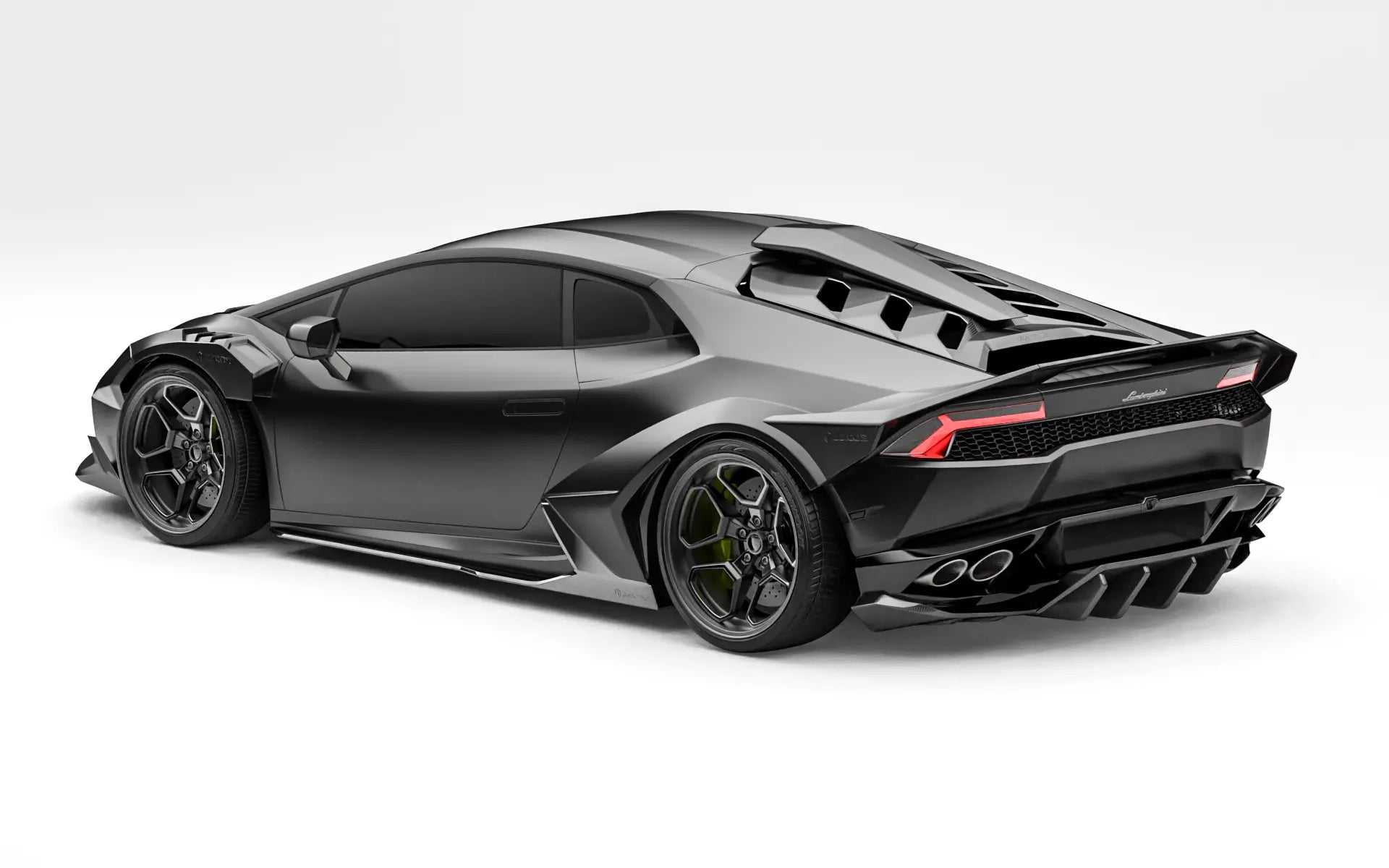 ZACOE Lamborghini Huracan LP610-4 widebody carbon fiber kit rear three quarter view