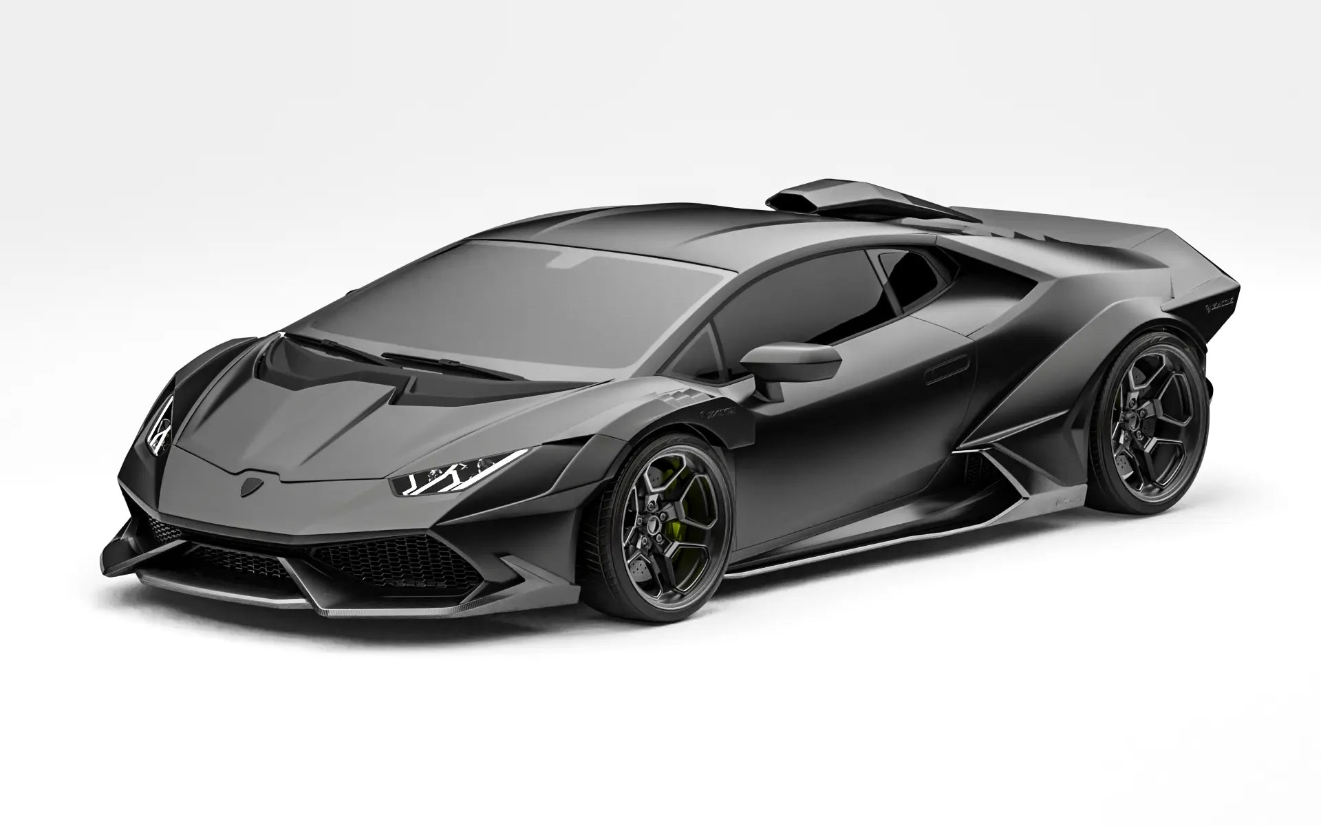 ZACOE Lamborghini Huracan LP610-4 widebody carbon fiber kit front three quarter view