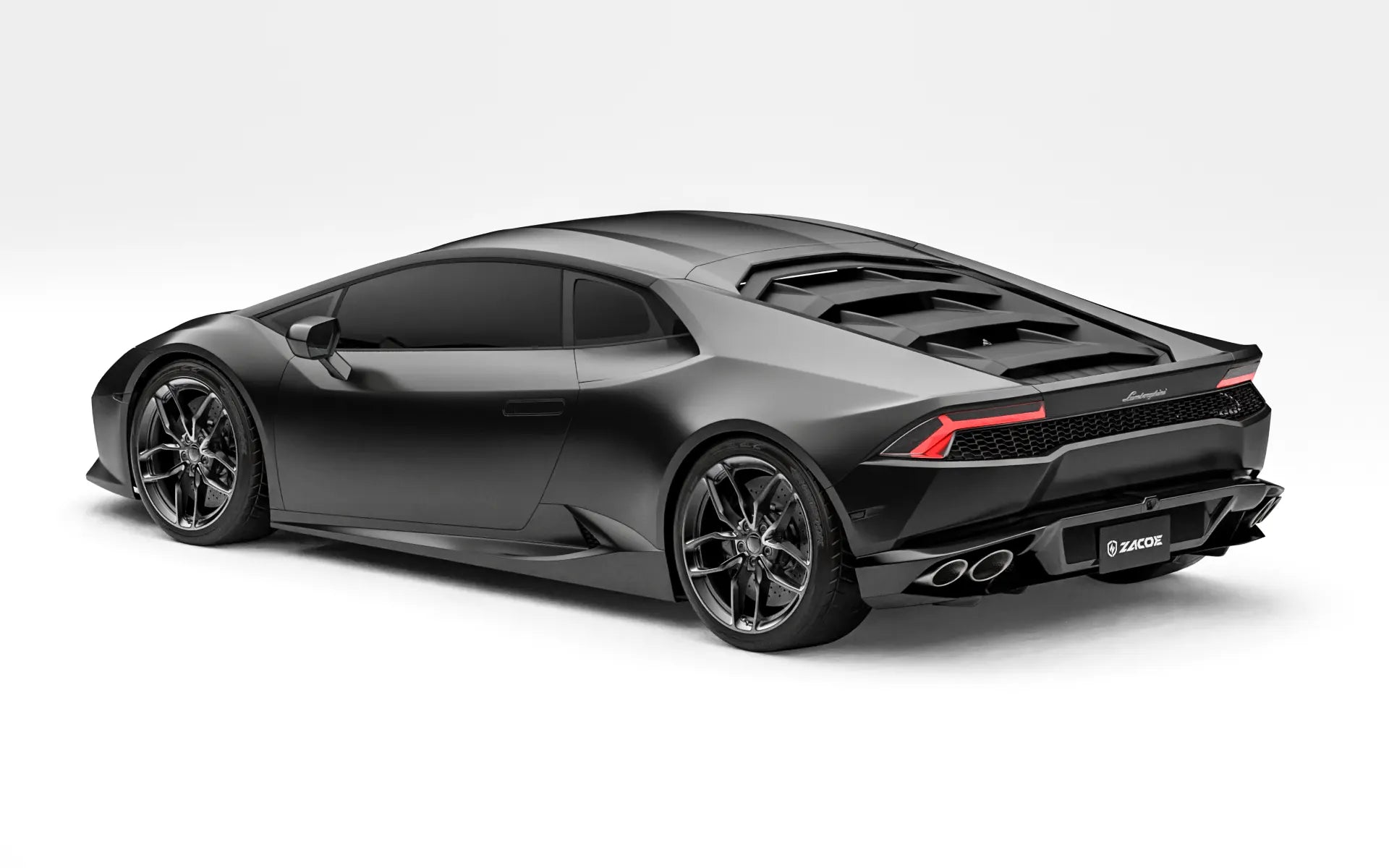 Lamborghini Huracan LP610-4 stock rear three quarter view