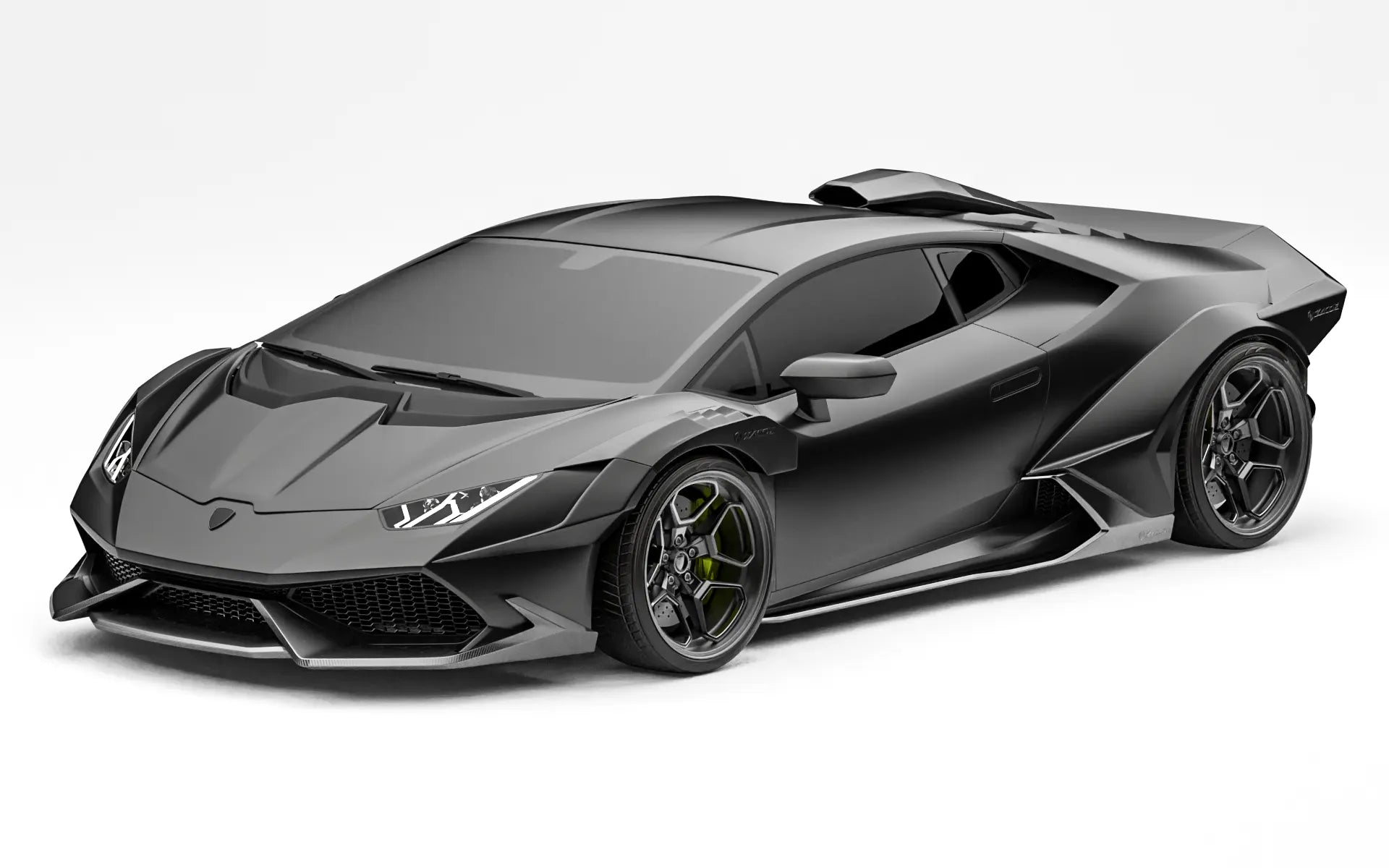 ZACOE Lamborghini Huracan LP610-4 widebody carbon fiber kit front three quarter view