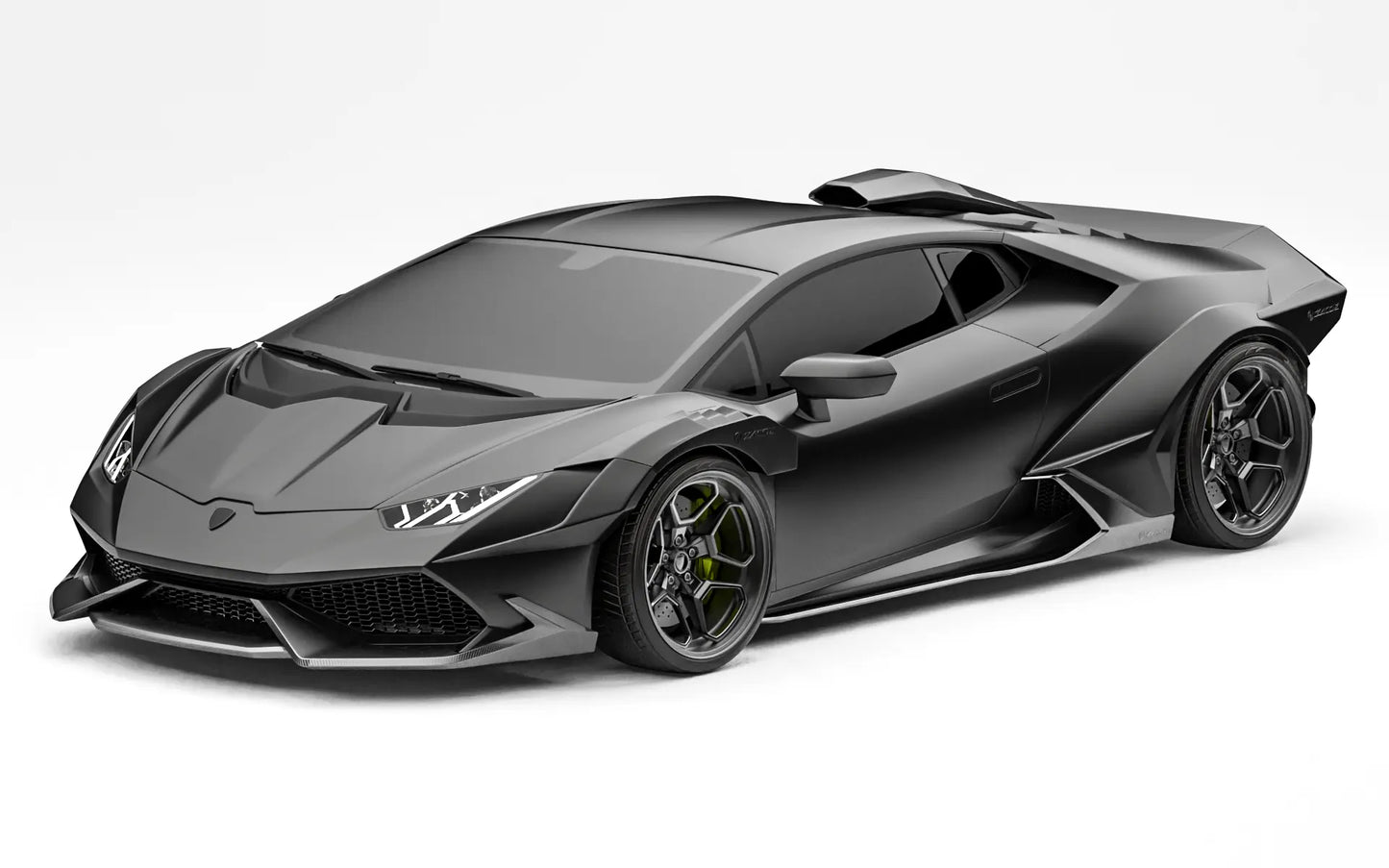 ZACOE Lamborghini Huracan LP610-4 widebody carbon fiber kit front three quarter view