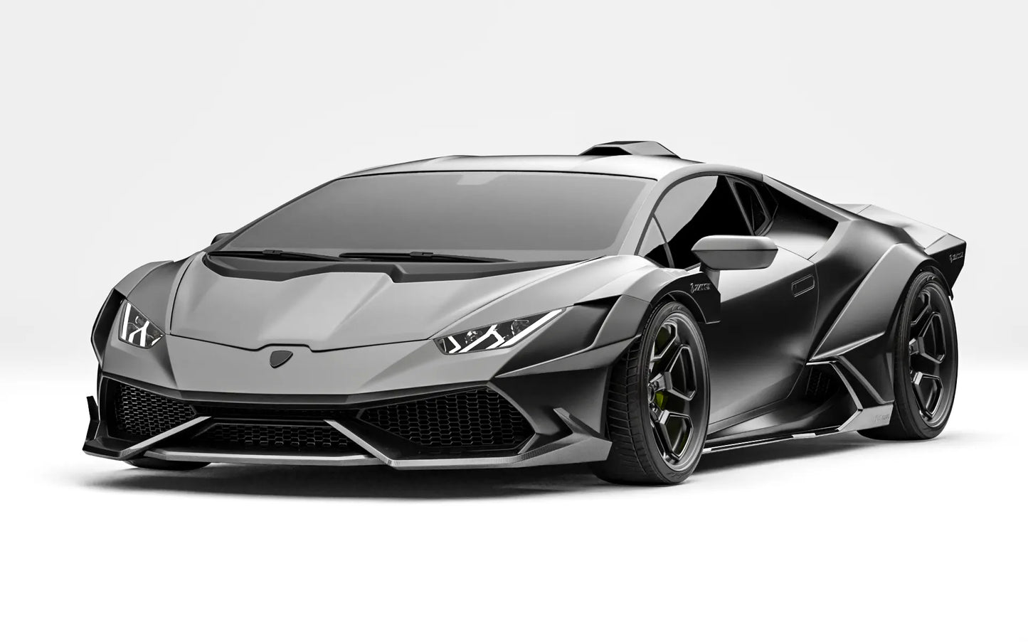 ZACOE Lamborghini Huracan LP610-4 widebody carbon fiber kit front three quarter view