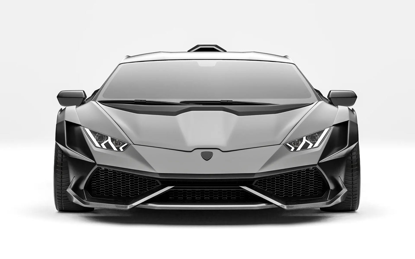 ZACOE Lamborghini Huracan LP610-4 widebody carbon fiber kit front three quarter view