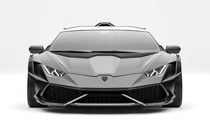 ZACOE Lamborghini Huracan LP610-4 widebody carbon fiber kit front three quarter view