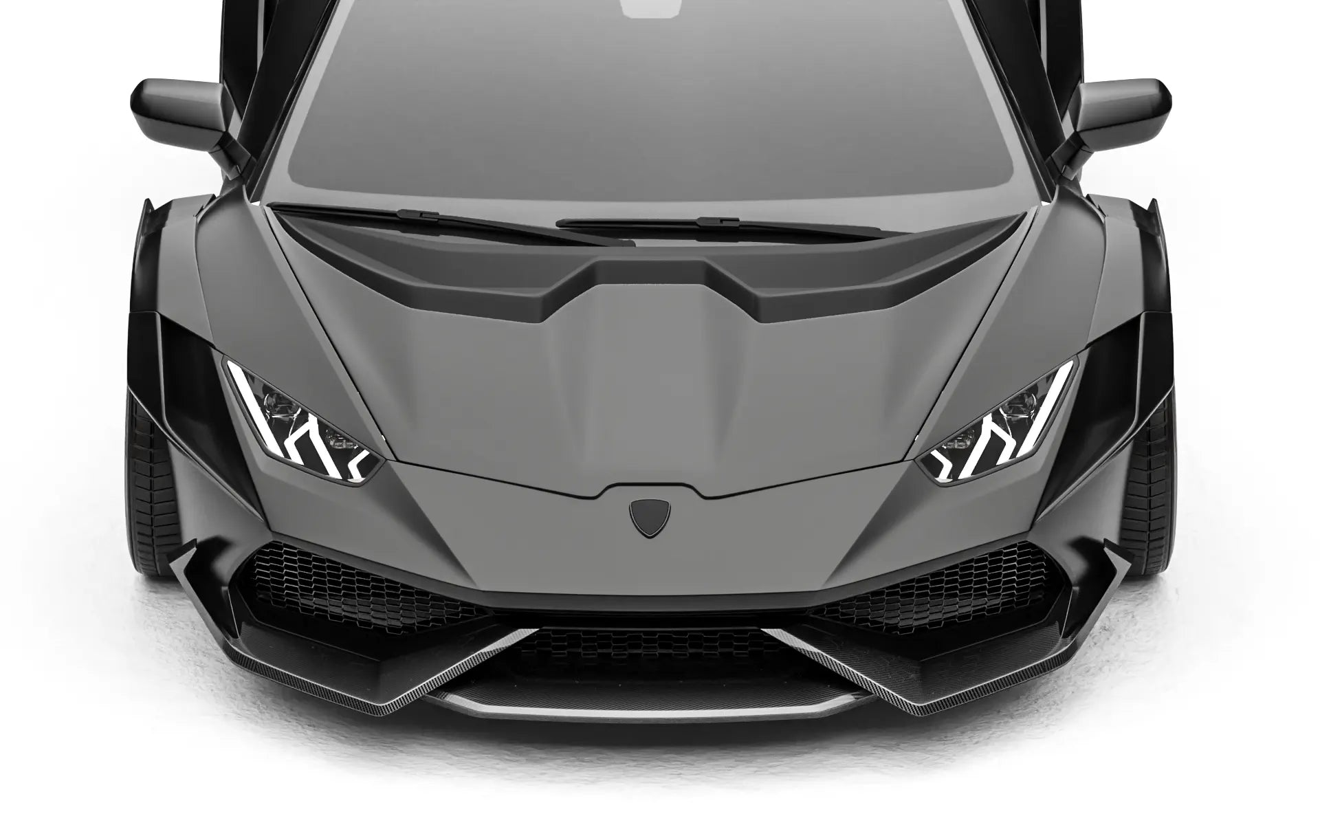 ZACOE Lamborghini Huracan LP610-4 widebody carbon fiber kit front three quarter view