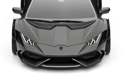 ZACOE Lamborghini Huracan LP610-4 widebody carbon fiber kit front three quarter view