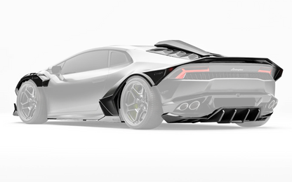 ZACOE Lamborghini Huracan LP610-4 widebody carbon fiber kit rear three quarter view