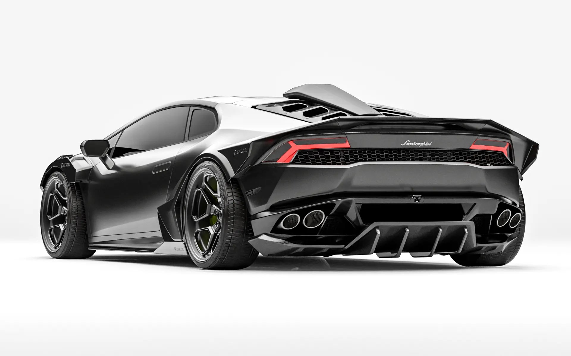 ZACOE Lamborghini Huracan LP610-4 widebody carbon fiber kit rear three quarter view