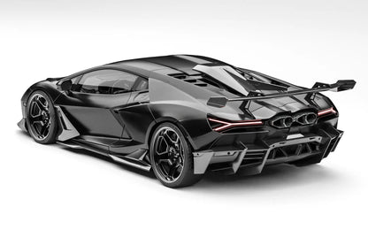ZACOE Lamborghini Revuelto carbon fiber body kit rear three quarter view