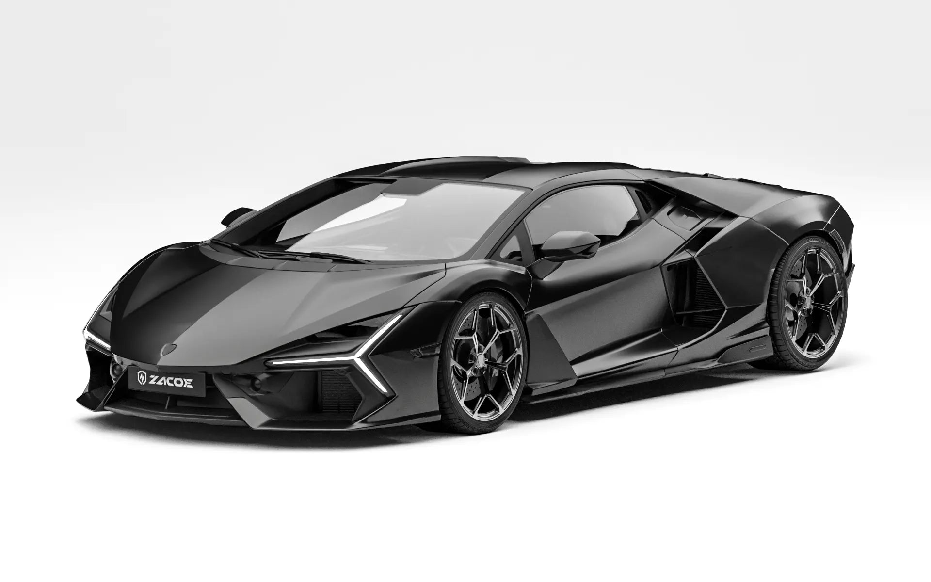 Lamborghini Revuelto before widebody front three quarter view