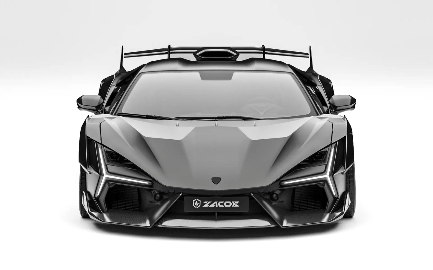 ZACOE Lamborghini Revuelto widebody carbon aero kit front view
